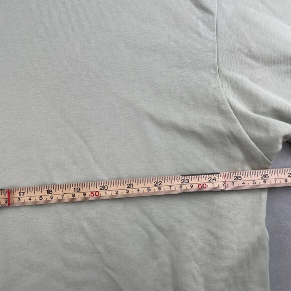 Adidas Shirt Mens M Sage Green Long Sleeve Mock Neck Basketball Heavyweight Logo - Picture 5 of 7